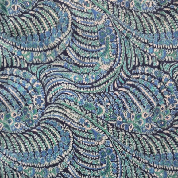 Liberty Women's Blue, Teal, and Black Swirl Shirt - Picture 6 of 7